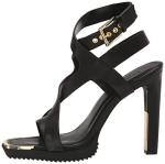 DKNY Women's Essential Open Toe Fashion Pump Heel Sandal Heeled, Black, 9.5