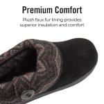 Clarks Women's Knitted Collar Clog (6 M US, Black/Aztek Multi)