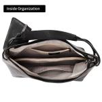 Genuine Leather Purses for Women Black Hobo Shoulder Bag Slouchy Handbag for Shopping, Work, Shopping and Everyday Use