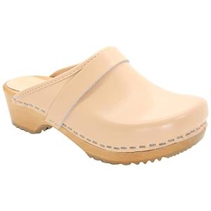 Bjork Women's Maja Open Back Leather Clogs - Nude (EU-37)