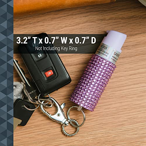 SABRE Stylish Jeweled Pepper Spray with Snap Clip