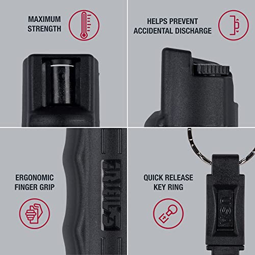 SABRE Defense 3 in 1 Pepper Spray with Quick Release Key Ring