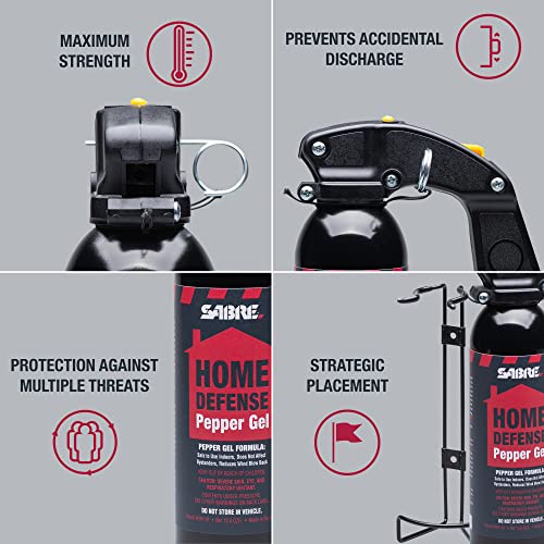 SABRE Red Home Defense Pepper Gel With Wall Mount