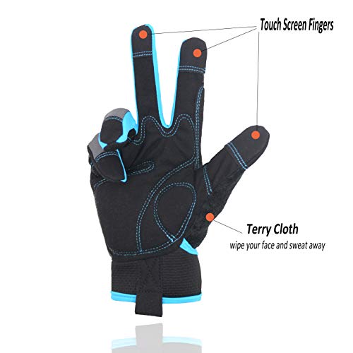 HANDLANDY Touch Screen Utility Work Gloves - Grey