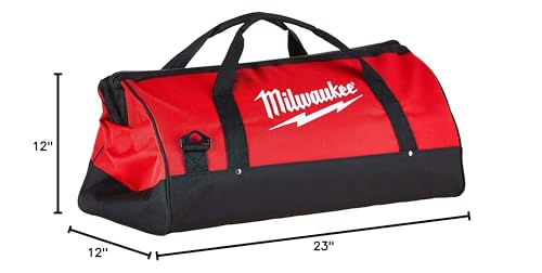 Milwaukee Canvas Tool Bag with Strap, 23x12x12