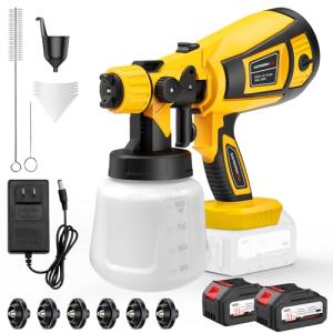 Cordless 650W Paint Sprayer with 6 Nozzles