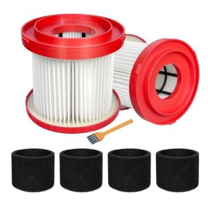 Milwaukee M18 HEPA Filters with Foam Sleeves & Brush