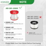 Milwaukee M18 HEPA Filters with Foam Sleeves & Brush