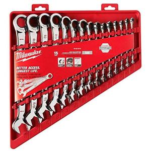 Milwaukee Ratcheting Combination Wrench Set - SAE