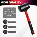 LOZAGU 16oz Rubber Mallet with Fiberglass Handle