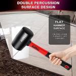 LOZAGU 16oz Rubber Mallet with Fiberglass Handle