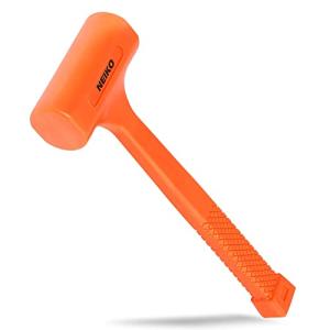 Neiko 02847A 2 LB Dead Blow Hammer - Neon Orange