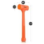 Neiko 02847A 2 LB Dead Blow Hammer - Neon Orange