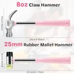 LOZAGU 8oz Mini Hammer Set with Rubber Mallet