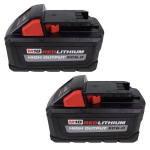 Milwaukee M18 High Output 6.0Ah Battery Pack 2-Pack