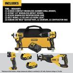 DEWALT 20V MAX XR 4-Tool Power Tool Combo