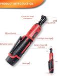 AOBEN 12V Cordless Electric Ratchet Wrench Set