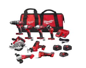 Milwaukee M18 18V Cordless 8-Tool Power Kit