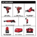 Milwaukee 12V Cordless 5-Tool Combo Kit