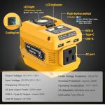 Azocek 220W Power Inverter for Dewalt 20V Batteries