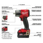 Milwaukee M18 Fuel 1/2" & 3/8" Impact Combo