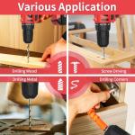 PULITUO 20V Cordless Drill with 2 Batteries