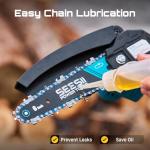 Seesii Cordless Mini Chainsaw with 2 Batteries