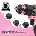 WORKPRO Pink 20V Cordless Drill Driver Set