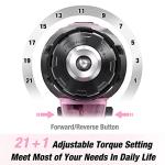 WORKPRO Pink 20V Cordless Drill Driver Set