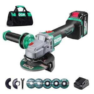 DCA 20V Cordless Angle Grinder with Battery & Discs