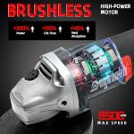DOGTOOTH 21V Cordless Angle Grinder Set with Batteries