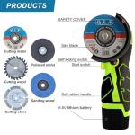 ZFULVO Cordless Mini Angle Grinder Kit with Batteries