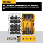 DEWALT 45-Piece Screwdriver Bit Set with Case