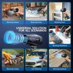 Powerful Cordless Leaf Blower with Batteries & Charger