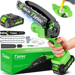 Tietoc 6 Inch Cordless Mini Chainsaw for Trimming