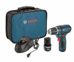 BOSCH 12V 3/8 Inch Drill/Driver Kit with Batteries