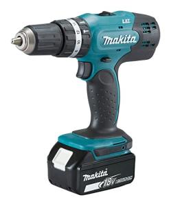 Makita DHP453RFE Cordless Combi Drill, Black/Blue