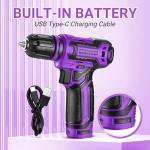 DEKOPRO 12V Cordless Power Drill Set