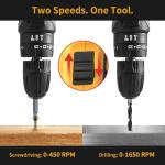 Aseboy 20V Cordless Drill with Dual Batteries