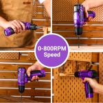 DEKOPRO 12V Cordless Power Drill Set