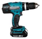 Makita DHP453RFE Cordless Combi Drill, Black/Blue