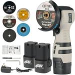 Cordless Portable Angle Grinder with Batteries and Discs