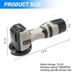 Cordless Portable Angle Grinder with Batteries and Discs