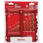 Milwaukee 14 Piece Titanium Drill Bit Set