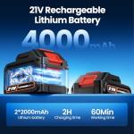 Cordless Mini Chainsaw with 2 Batteries, 8/6 Inch