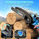 Tietoc Cordless Mini Chainsaw with Batteries and Chains