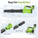 Cordless Electric Leaf Blower with 2 Batteries