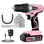 AVID POWER 20V Cordless Drill Set with Bits