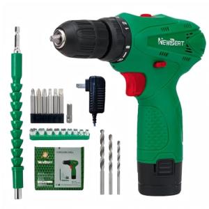NEWBEAT 12V Cordless Drill Set with Battery