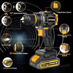 Brushless Cordless Power Drill Set with Accessories